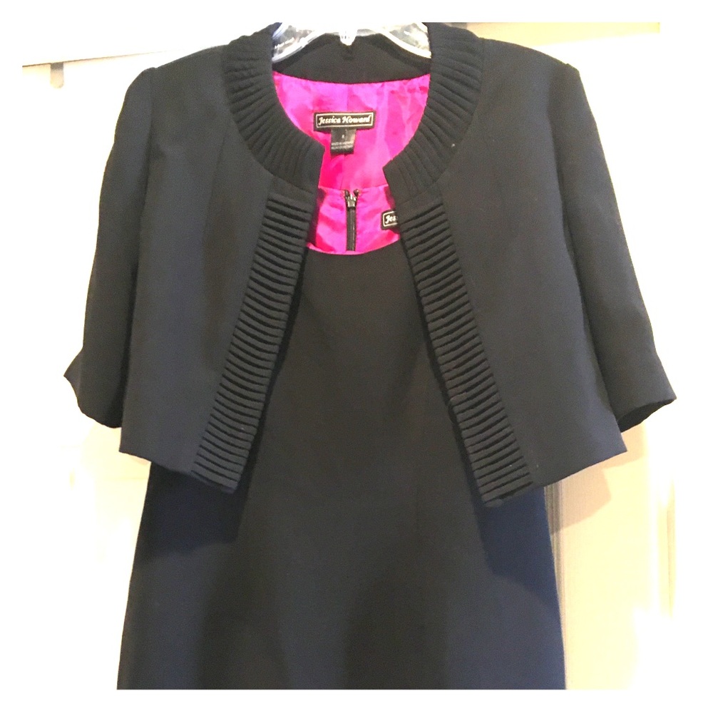 2 piece dress. LBD with a short matching jacket.